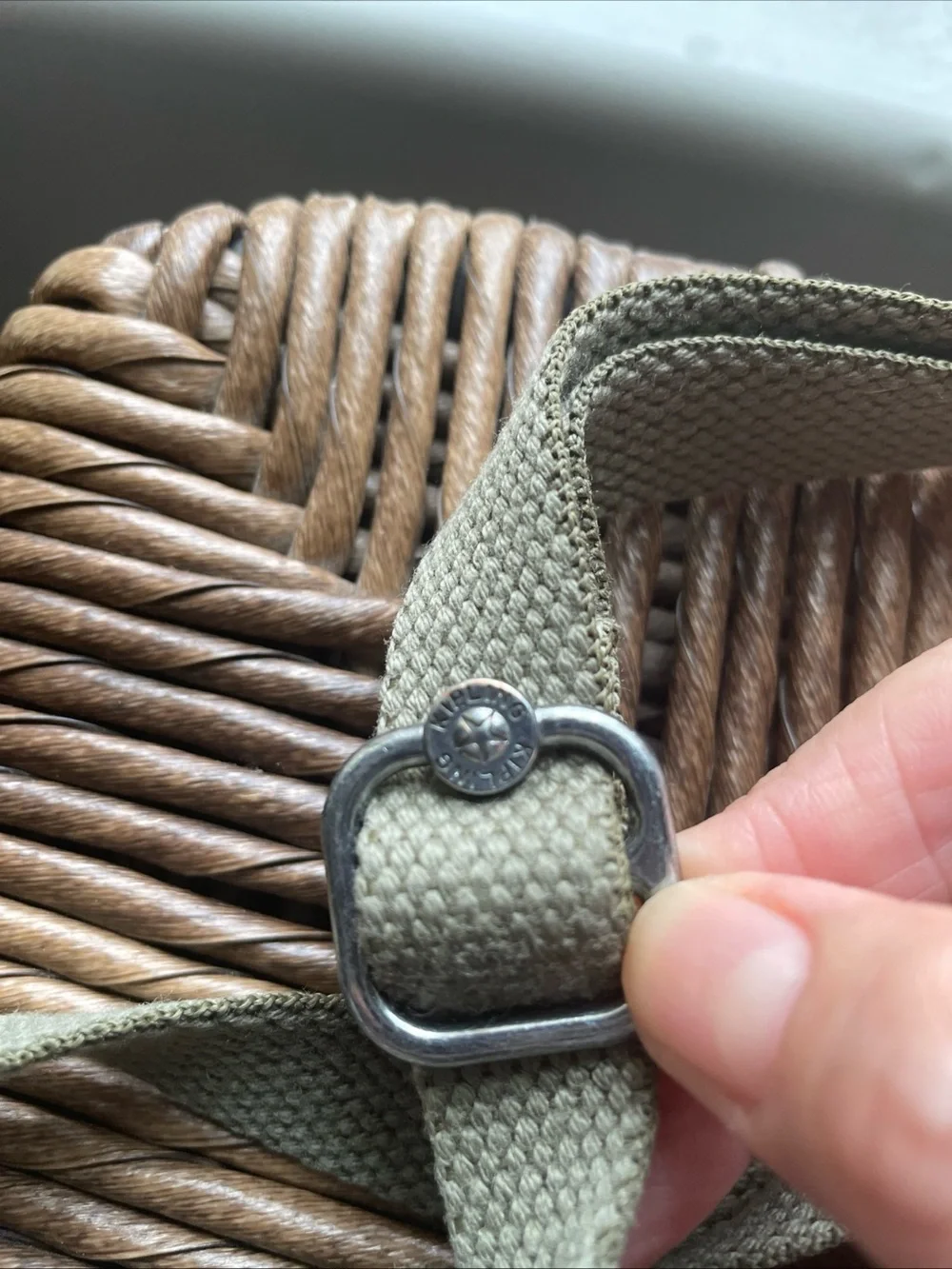 Kipling Olive Green Crossbody Bag Nylon 2 Full Zip 10